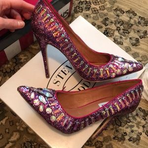 Steve Madden jeweled heels